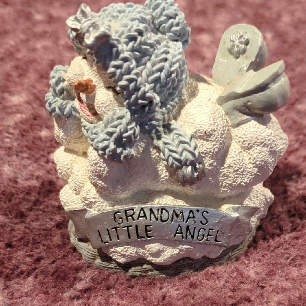 Grandma's Little Angel Figurine - White and Gray